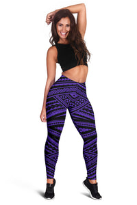 Polynesian Tatau Violet Hawaii Women's Leggings AH - Polynesian Pride
