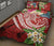 Kosrae Polynesian Quilt Bed Set - Summer Plumeria (Red) - Polynesian Pride