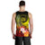 Polynesian Hawaii Men's Tank Top - Humpback Whale with Tropical Flowers (Yellow) - Polynesian Pride