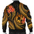 Tonga Polynesian Men Bomber Jacket - Gold Plumeria - Polynesian Pride