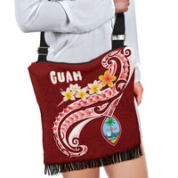 Guam Boho Handbag - Guam Seal Polynesian Patterns Plumeria (Red) - Polynesian Pride