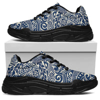Polynesian Culture Blue White Chunky Sneakers - Polynesian Pride