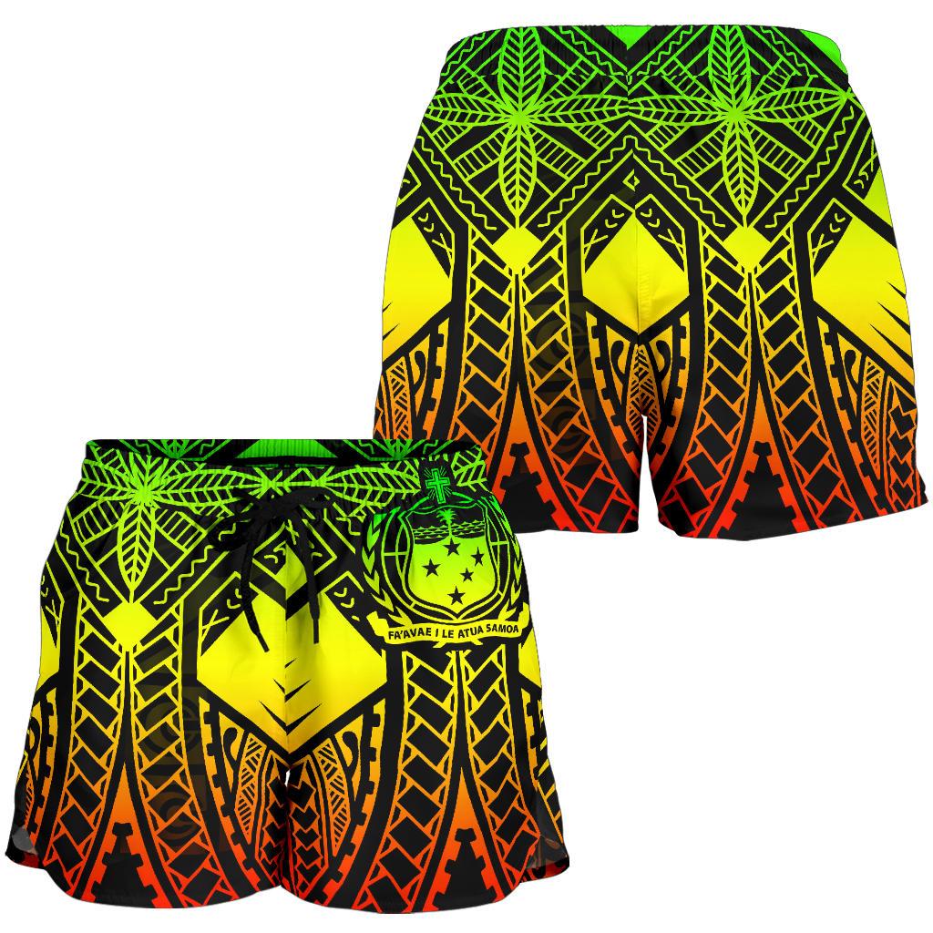 Samoa Polynesian Women's Shorts - Samoa Reggae Seal with Polynesian Tattoo - Polynesian Pride