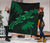 Hawaii Turtle Plumeria Coconut Tree Polynesian Premium Quilt - Green - Polynesian Pride