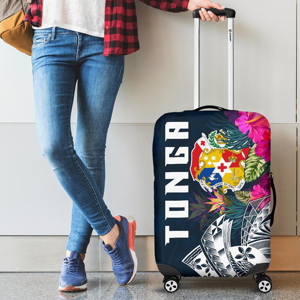 Tonga Luggage Cover - Tonga Summer Vibes Blue - Polynesian Pride