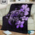 Hibiscus Plumeria Mix Polynesian Violet Turtle Premium Blanket - Polynesian Pride