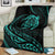 Hawaii Turtle Premium Blanket - Turquoise - Frida Style - Polynesian Pride