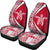 Hawaii Turlte Polynesian Car Seat Covers - Circle Style - AH - Red Universal Fit White - Polynesian Pride