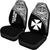 Wallis And Futuna Car Seat Covers - Wallis And Futuna Coat Of Arms Polynesian Tattoo White Curve - Polynesian Pride