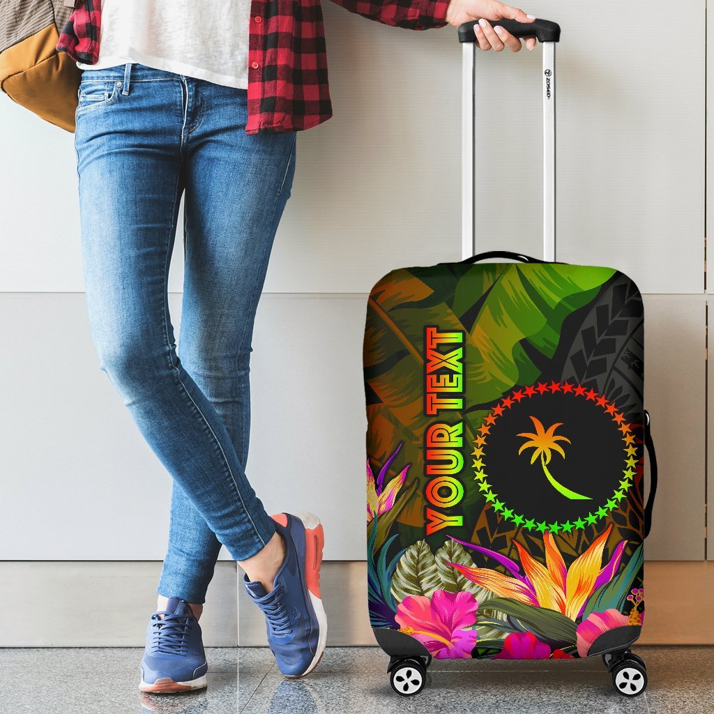 Chuuk Polynesian Personalised Luggage Covers - Hibiscus and Banana Leaves Reggae - Polynesian Pride