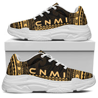 Northern Mariana Islands Chunky Sneakers - Polynesian Chief Gold Version - Polynesian Pride