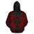 Chuuk All Over Zip up Hoodie Red Tattoo Style - Polynesian Pride