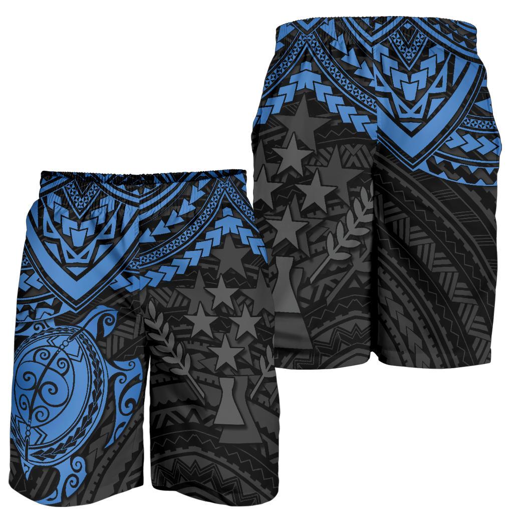 Kosrae Polynesian Shorts (Men) - Blue Turtle - Polynesian Pride
