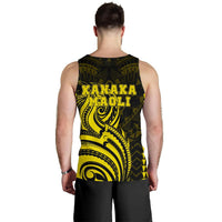 Kanaka Maoli Map Polynesian Tank Top Yellow - Polynesian Pride