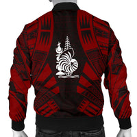 New Caledonia Men Bomber Jackets - Polynesian Tattoo Red - Polynesian Pride