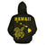Polynesian Kakau Anchor Hibiscus Hawaii Zip Hoodie Yellow - Polynesian Pride