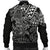 Guam Polynesian Bomber Jacket (Men) - White Turtle Flowing - Polynesian Pride