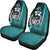 Chuuk Micronesian Car Seat Covers Turquoise - Turtle With Hook - Polynesian Pride