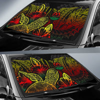 Vanuatu Auto Sun Shades Turtle Hibiscus Reggae - Polynesian Pride