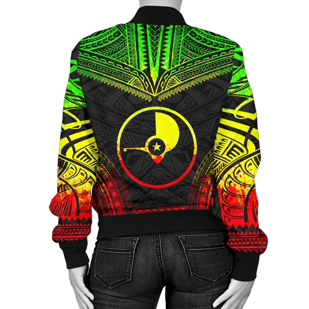 Yap Polynesian Chief Women'S Bomber Jacket - Reggae Version - Polynesian Pride