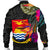 Kiribati Men's Bomber Jacket - Polynesian Hibiscus Pattern - Polynesian Pride