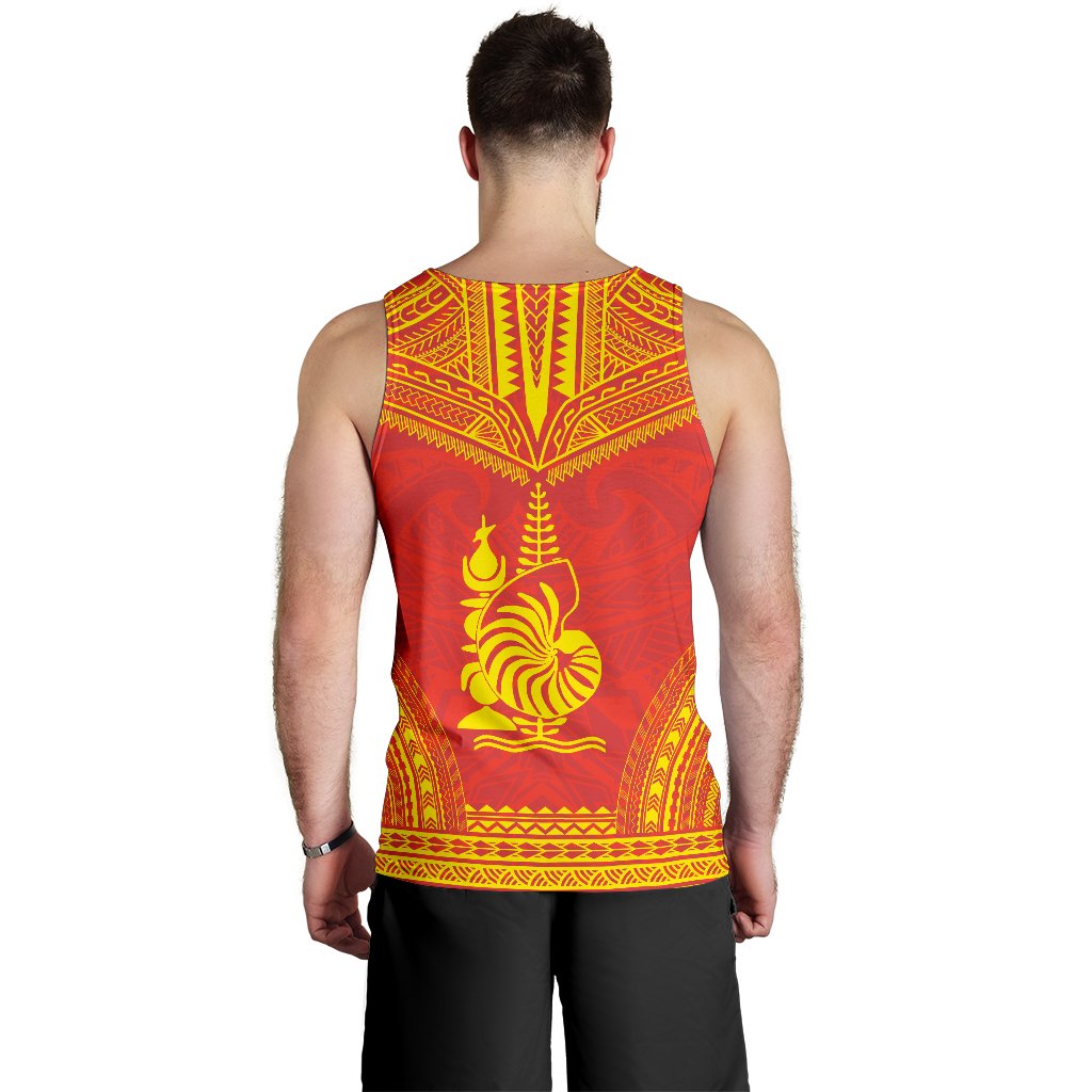 New Caledonia Men's Tank Top - Polynesian Chief Flag Version - Polynesian Pride