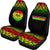 French Polynesia Custom Personalised Car Seat Covers - French Polynesia Coat Of Arms Fog Reggae Style - Polynesian Pride