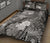 Fiji Custom Personalised Quilt Bed Set - Humpback Whale with Tropical Flowers (White) - Polynesian Pride