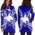 Papua New Guinea Polynesian Hoodie Dress Map Blue - Polynesian Pride