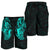 Maori Ta Moko Men Shorts New Zealand Turquoise - Polynesian Pride