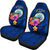 Federated States of Micronesia Car Seat Covers - Floral With Seal Blue - Polynesian Pride