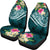 Fiji Polynesian Car Seat Covers - Summer Plumeria (Turquoise) - Polynesian Pride