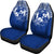 Tonga Pride Car Seat Covers - Tongan Coat Of Arms (Bright Blue) - Polynesian Pride