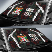 Fiji Custom Personalised Auto Sun Shades - Coat of Arm Chain Polynesian - Polynesian Pride