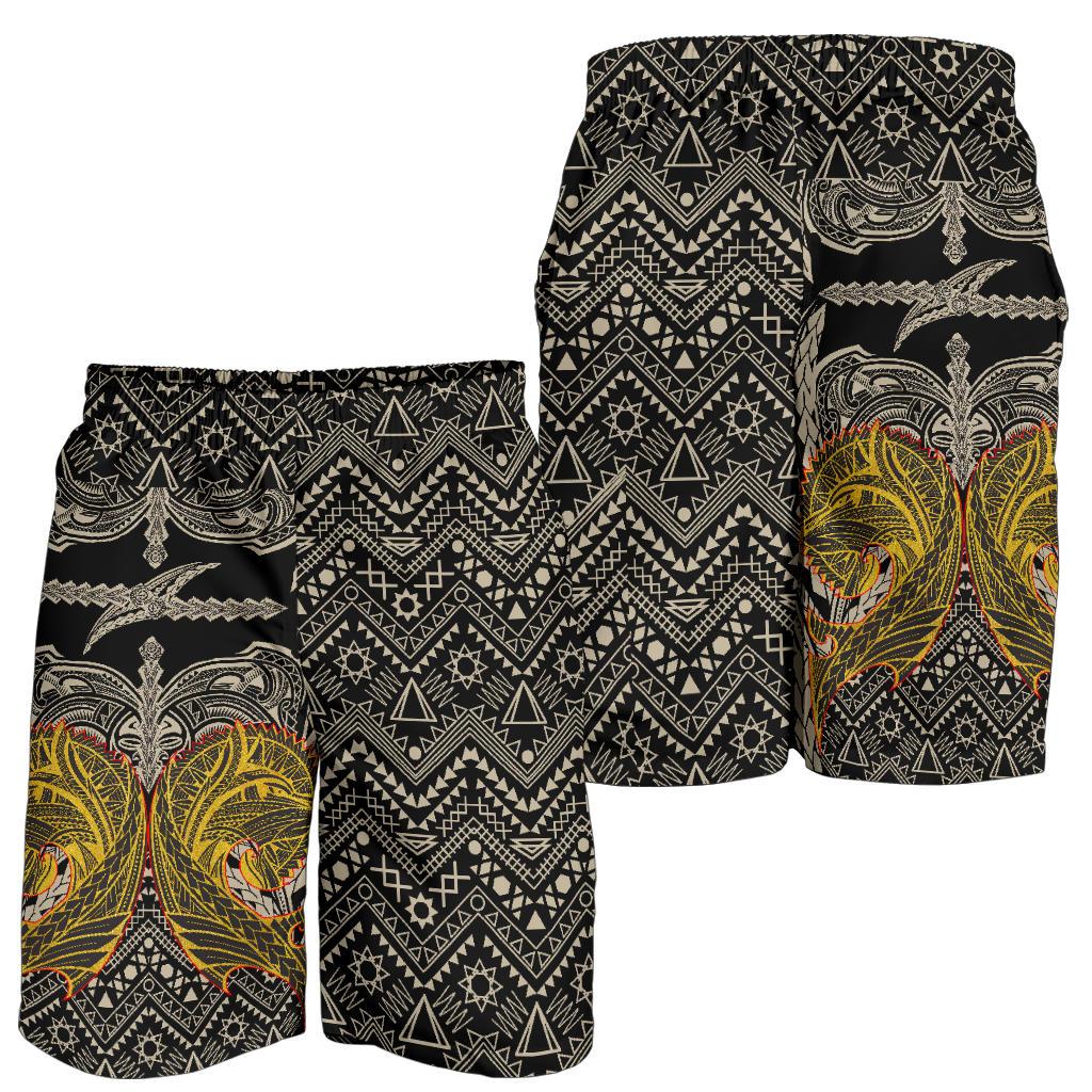 Polynesian Men's Shorts, Maori Tattoo Wolf Patterns - Polynesian Pride