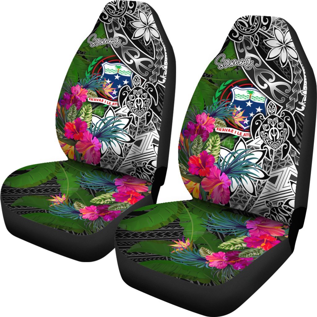 Samoa Car Seat Covers - Turtle Plumeria Banana Leaf - Polynesian Pride