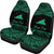 Tokelau Polynesian Custom Personalised Car Seat Covers - Pride Green Version - Polynesian Pride