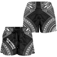 Gambier Islands Women's Shorts - Polynesian Chief Black Version - Polynesian Pride
