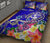 Tonga Custom Personalised Quilt Bed Set - Turtle Plumeria (Blue) - Polynesian Pride