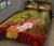 American Samoa Polynesian Quilt Bed Set - Humpback Whale with Tropical Flowers - Polynesian Pride