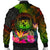 Polynesian Hawaii Polynesian Personalised Men's Bomber Jacket - Hibiscus and Banana Leaves - Polynesian Pride