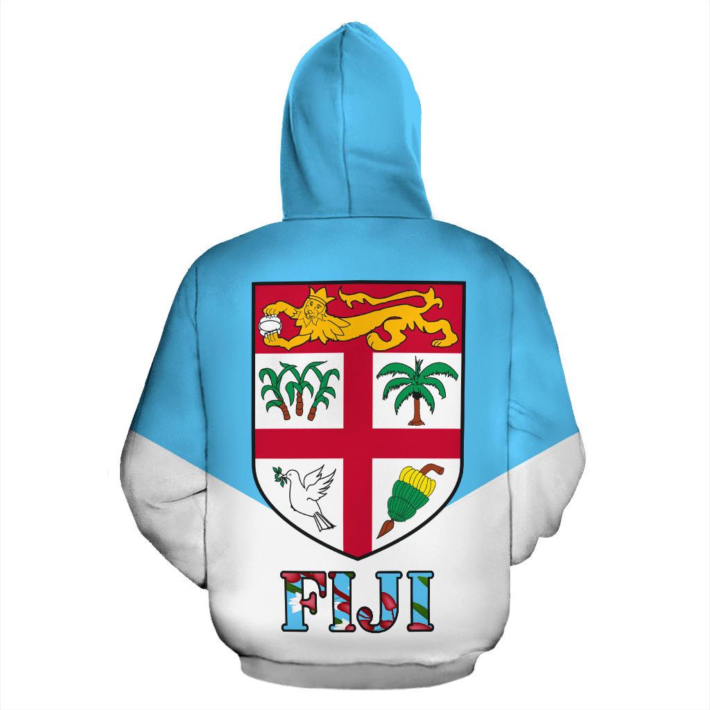 Fiji All Over Zip up Hoodie Tagimaucia Flower - Polynesian Pride