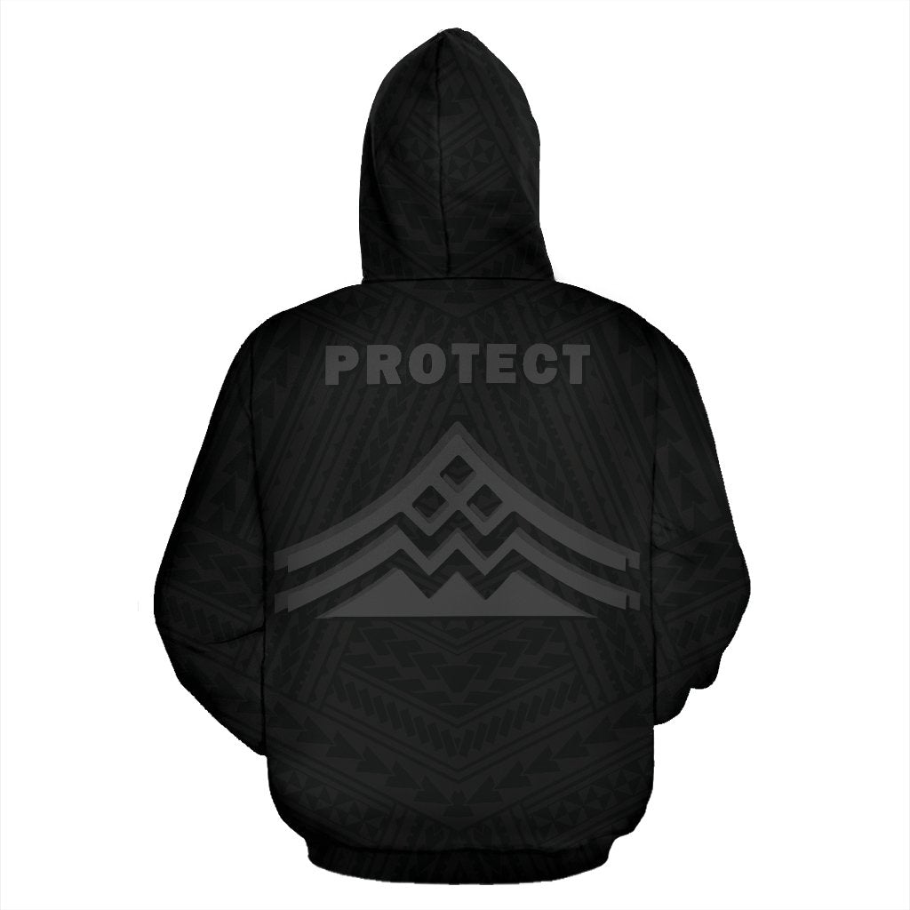 Hawaii Mauna Kea Polynesian Zip up Hoodie Grey - Polynesian Pride