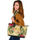 Hawaii Leather Tote - Kanaka Maoli Large Leather Tote Strong Pattern Hibiscus Plumeria AH - Polynesian Pride