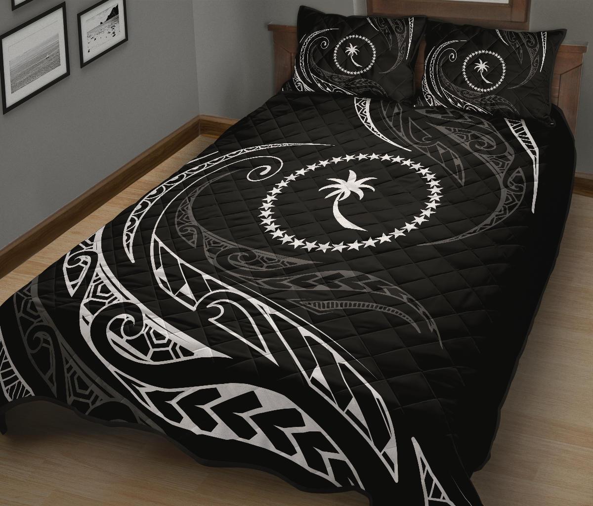 Chuuk Islands Quilt Bed Set - White - Frida Style - Polynesian Pride