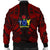 Cook Islands Men Bomber Jackets - Polynesian Tattoo Red - Polynesian Pride