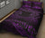 Aotearoa Quilt Bed Set Purple Maori Manaia With Silver Fern - Polynesian Pride