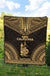 New Caledonia Premium Quilt - New Caledonia Coat Of Arms Polynesian Chief Gold Version - Polynesian Pride