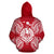 French Polynesia Polynesian All Over Zip up Hoodie Map Red White - Polynesian Pride