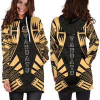 Vanuatu Hoodie Dress - Polynesian Tattoo Gold - Polynesian Pride